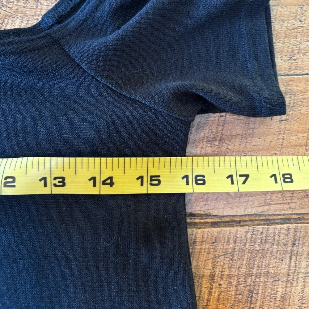 Wilfred Free by Aritzia Womens Black Asymmetrical Short Sleeve Summer Dress‎ XS